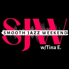 Show cover: Smooth Jazz Weekend with Tina E., pink SJW lettering on black